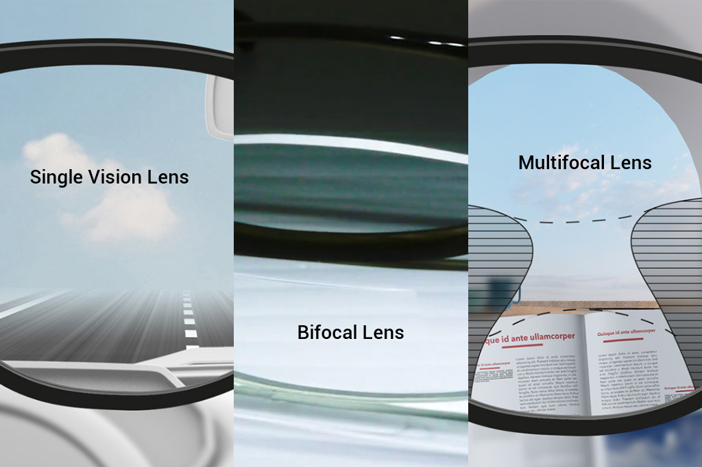 Single Vision Lens vs. Bifocal Lens vs. Multifocal Lens