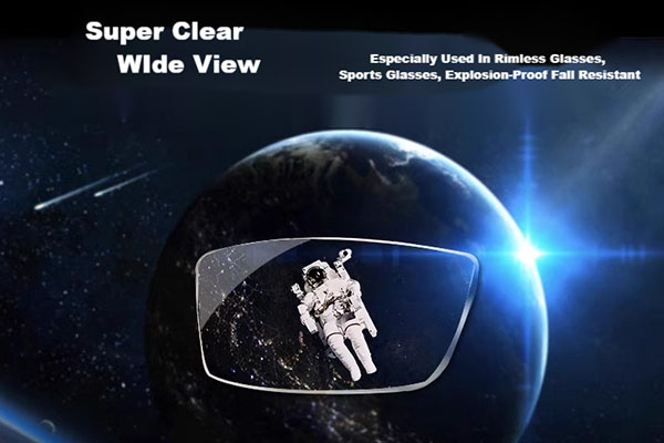 Trivex Lens Super Clear Wide View for High-Impact Applications